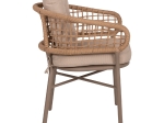 ΠΟΛΥΘΡΟΝΑ ΑΛΟΥΜΙΝΙΟΥ ΜΟΚΑ ΕΠΑΓΓΕΛΜ. RATTAN & ΜΑΞΙΛΑΡΙ ΜΠΕΖ HM5863.02 60x56x84 εκ.