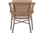 ΠΟΛΥΘΡΟΝΑ ΑΛΟΥΜΙΝΙΟΥ ΜΟΚΑ ΕΠΑΓΓΕΛΜ. RATTAN & ΜΑΞΙΛΑΡΙ ΜΠΕΖ HM5863.02 60x56x84 εκ.
