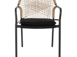 ΠΟΛΥΘΡΟΝΑ ΑΛΟΥΜΙΝΙΟΥ TROTTER HM5865.11 ΣΚΟΥΡΟΣ ΓΚΡΙ ΣΚΕΛΕΤΟΣ ΜΕ WICKER ΜΠΕΖ & ΜΑΥΡΟ ΜΑΞΙΛΑΡΙ