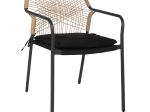 ΠΟΛΥΘΡΟΝΑ ΑΛΟΥΜΙΝΙΟΥ TROTTER HM5865.11 ΣΚΟΥΡΟΣ ΓΚΡΙ ΣΚΕΛΕΤΟΣ ΜΕ WICKER ΜΠΕΖ & ΜΑΥΡΟ ΜΑΞΙΛΑΡΙ