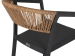 ΣΚΑΜΠΟ ΑΛΟΥΜΙΝΙΟΥ ΑΝΘΡΑΚΙ ΜΕ ΜΠΡΑΤΣΑ RATTAN & TEXTLINE 56x58x105Yεκ.HM5892.21