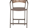 ΣΚΑΜΠΟ ΑΛΟΥΜΙΝΙΟΥ ΣΑΜΠΑΝΙ ΜΕ ΜΠΡΑΤΣΑ RATTAN & TEXTLINE 56x58x105Yεκ.HM5892.23