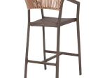 ΣΚΑΜΠΟ ΑΛΟΥΜΙΝΙΟΥ ΣΑΜΠΑΝΙ ΜΕ ΜΠΡΑΤΣΑ RATTAN & TEXTLINE 56x58x105Yεκ.HM5892.23