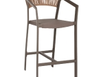 ΣΚΑΜΠΟ ΑΛΟΥΜΙΝΙΟΥ ΣΑΜΠΑΝΙ ΜΕ ΜΠΡΑΤΣΑ RATTAN & TEXTLINE 56x58x105Yεκ.HM5892.23