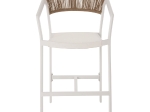 ΣΚΑΜΠΟ ΑΛΟΥΜΙΝΙΟΥ ΛΕΥΚΟ HM5892.32 ΜΕΣ. ΥΨΟΥΣ-ΜE RATTAN & TΕΧΤLINE 57x57x99,5Yεκ.