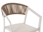 ΣΚΑΜΠΟ ΑΛΟΥΜΙΝΙΟΥ ΛΕΥΚΟ HM5892.32 ΜΕΣ. ΥΨΟΥΣ-ΜE RATTAN & TΕΧΤLINE 57x57x99,5Yεκ.