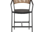 ΣΚΑΜΠΟ ΑΛΟΥΜΙΝΙΟΥ ΜΑΥΡΟ HM5892.35 ΜΕΣ. ΥΨΟΥΣ-ΜE RATTAN & TΕΧΤLINE 57x57x99,5Yεκ.