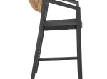 ΣΚΑΜΠΟ ΑΛΟΥΜΙΝΙΟΥ ΜΑΥΡΟ HM5892.35 ΜΕΣ. ΥΨΟΥΣ-ΜE RATTAN & TΕΧΤLINE 57x57x99,5Yεκ.