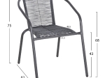 ΠΟΛΥΘΡΟΝΑ SWIFTER HM5969.01 ΜΕΤΑΛΛΟ ΓΚΡΙ-ΣΥΝΘ. RATTAN ΓΚΡΙ 54x61x75Υεκ.