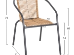ΠΟΛΥΘΡΟΝΑ SWIFTER HM5969.02 ΜΕΤΑΛΛΟ ΓΚΡΙ-ΣΥΝΘ. RATTAN ΣΕ ΦΥΣΙΚΟ 54x61x75Υεκ.