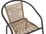 ΠΟΛΥΘΡΟΝΑ SWIFTER HM5969.02 ΜΕΤΑΛΛΟ ΓΚΡΙ-ΣΥΝΘ. RATTAN ΣΕ ΦΥΣΙΚΟ 54x61x75Υεκ.