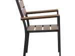 ΠΟΛΥΘΡΟΝΑ ΑΛΟΥΜΙΝΙΟΥ SAGA HM5981.02 ΜΑΥΡΗ-POLYWOOD ΣΕ ΦΥΣΙΚΟ 55x55x86Υεκ.