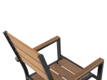 ΠΟΛΥΘΡΟΝΑ ΑΛΟΥΜΙΝΙΟΥ SAGA HM5981.02 ΜΑΥΡΗ-POLYWOOD ΣΕ ΦΥΣΙΚΟ 55x55x86Υεκ.