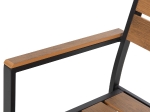 ΠΟΛΥΘΡΟΝΑ ΑΛΟΥΜΙΝΙΟΥ SAGA HM5981.02 ΜΑΥΡΗ-POLYWOOD ΣΕ ΦΥΣΙΚΟ 55x55x86Υεκ.