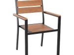 ΠΟΛΥΘΡΟΝΑ ΑΛΟΥΜΙΝΙΟΥ SAGA HM5981.02 ΜΑΥΡΗ-POLYWOOD ΣΕ ΦΥΣΙΚΟ 55x55x86Υεκ.