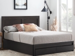 ΚΡΕΒΑΤΙ ΜΕΛΑΜΙΝΗΣ CAPRI HM599.11 ΜΕ 2ΣΥΡΤΑΡΙΑ-WENGE- ΓΙΑ ΣΤΡΩΜΑ 140x200εκ.