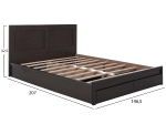 ΚΡΕΒΑΤΙ ΜΕΛΑΜΙΝΗΣ CAPRI HM599.11 ΜΕ 2ΣΥΡΤΑΡΙΑ-WENGE- ΓΙΑ ΣΤΡΩΜΑ 140x200εκ.