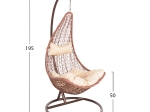 ΚΡΕΜΑΣΤΗ ΠΟΛΥΘΡΟΝΑ ΦΩΛΙΑ MILLIE HM5996.05 ΜΕΤΑΛΛΟ ΚΑΦΕ-ΣΥΝΘ.RATTAN ΚΑΦΕ Φ95x195Υεκ.