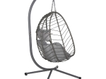 ΚΡΕΜΑΣΤΗ ΠΟΛΥΘΡΟΝΑ ΦΩΛΙΑ MILLIE HM5997.10 ΜΕΤΑΛΛΟ-ΣΥΝΘ.RATTAN ΓΚΡΙ 90x75x190Υεκ.