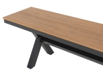 ΠΑΓΚΑΚΙ ΑΛΟΥΜΙΝΙΟΥ TAWNEE HM6038.01 ΑΝΘΡΑΚΙ ΜΕ POLYWOOD ΚΑΘΙΣΜΑ ΣΕ ΦΥΣΙΚΟ ΧΡΩΜΑ 150x36x45Υεκ.
