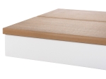 ΠΑΓΚΑΚΙ ΑΛΟΥΜΙΝΙΟΥ TAWNEE HM6038.02 ΛΕΥΚΟ-POLYWOOD ΚΑΘΙΣΜΑ ΦΥΣΙΚΟ 150x36x45Υεκ.