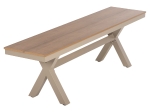 ΠΑΓΚΑΚΙ ΑΛΟΥΜΙΝΙΟΥ TAWNEE HM6038.04 ΣΑΜΠΑΝΙ-POLYWOOD ΚΑΘΙΣΜΑ ΦΥΣΙΚΟ 150x36x45Υεκ.