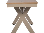 ΠΑΓΚΑΚΙ ΑΛΟΥΜΙΝΙΟΥ TAWNEE HM6038.04 ΣΑΜΠΑΝΙ-POLYWOOD ΚΑΘΙΣΜΑ ΦΥΣΙΚΟ 150x36x45Υεκ.