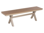 ΠΑΓΚΑΚΙ ΑΛΟΥΜΙΝΙΟΥ TAWNEE HM6038.04 ΣΑΜΠΑΝΙ-POLYWOOD ΚΑΘΙΣΜΑ ΦΥΣΙΚΟ 150x36x45Υεκ.