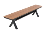 ΠΑΓΚΑΚΙ ΑΛΟΥΜΙΝΙΟΥ TAWNEE HM6040.01 ΑΝΘΡΑΚΙ-POLYWOOD ΚΑΘΙΣΜΑ ΦΥΣΙΚΟ 220x36x44,5Υεκ.