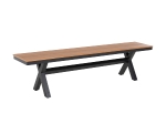 ΠΑΓΚΑΚΙ ΑΛΟΥΜΙΝΙΟΥ TAWNEE HM6040.01 ΑΝΘΡΑΚΙ-POLYWOOD ΚΑΘΙΣΜΑ ΦΥΣΙΚΟ 220x36x44,5Υεκ.