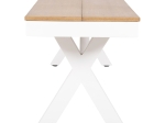 ΠΑΓΚΑΚΙ ΑΛΟΥΜΙΝΙΟΥ TAWNEE HM6040.02 ΛΕΥΚΟ-POLYWOOD ΚΑΘΙΣΜΑ ΦΥΣΙΚΟ 220x36x44,5Υεκ.