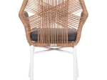 ΠΟΛΥΘΡΟΝΑ TOPIN HM6048.01 ΑΛΟΥΜΙΝΙΟ ΛΕΥΚΟ-P.E. RATTAN ΑΝΟΙΧΤΟ ΚΑΦΕ-ΜΑΞΙΛΑΡΙ ΓΚΡΙ 58x60x83Υ εκ