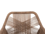 ΠΟΛΥΘΡΟΝΑ TOPIN HM6048.02 ΑΛΟΥΜΙΝΙΟ ΜΑΥΡΟ-P.E. RATTAN ΜΠΕΖ-ΜΑΞΙΛΑΡΙ ΜΑΥΡΟ 57x65x84Υ εκ