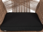 ΠΟΛΥΘΡΟΝΑ TOPIN HM6048.02 ΑΛΟΥΜΙΝΙΟ ΜΑΥΡΟ-P.E. RATTAN ΜΠΕΖ-ΜΑΞΙΛΑΡΙ ΜΑΥΡΟ 57x65x84Υ εκ