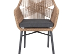 ΠΟΛΥΘΡΟΝΑ TOPIN HM6048.03 ΑΛΟΥΜΙΝΙΟ ΑΝΘΡΑΚΙ-P.E. RATTAN ΜΠΕΖ-ΜΑΞΙΛΑΡΙ ΑΝΘΡΑΚΙ