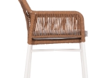 ΠΟΛΥΘΡΟΝΑ TOPIN HM6048.11 ΑΛΟΥΜΙΝΙΟ ΛΕΥΚΟ-P.E. RATTAN ΜΠΕΖ 59x63x81Υεκ