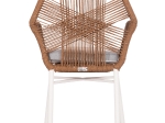 ΠΟΛΥΘΡΟΝΑ TOPIN HM6048.11 ΑΛΟΥΜΙΝΙΟ ΛΕΥΚΟ-P.E. RATTAN ΜΠΕΖ 59x63x81Υεκ