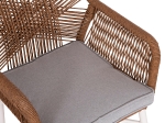 ΠΟΛΥΘΡΟΝΑ TOPIN HM6048.11 ΑΛΟΥΜΙΝΙΟ ΛΕΥΚΟ-P.E. RATTAN ΜΠΕΖ 59x63x81Υεκ