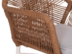 ΠΟΛΥΘΡΟΝΑ TOPIN HM6048.11 ΑΛΟΥΜΙΝΙΟ ΛΕΥΚΟ-P.E. RATTAN ΜΠΕΖ 59x63x81Υεκ