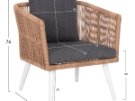 ΣΑΛΟΝΙ ΕΞ.ΧΩΡΟΥ 4ΤΜΧ FREJA HM6057.01 ΑΛΟΥΜ. ΛΕΥΚΟ-PE RATTAN ΜΠΕΖ-ΑΝΘΡΑΚΙ ΜΑΞΙΛΑΡΙΑ