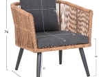 ΣΑΛΟΝΙ ΕΞ.ΧΩΡΟΥ 4ΤΜΧ FREJA HM6057.03 ΑΛΟΥΜ.ΑΝΘΡΑΚΙ-PE RATTAN ΜΠΕΖ-ΑΝΘΡΑΚΙ ΜΑΞΙΛΑΡΙΑ