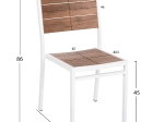 ΚΑΡΕΚΛΑ ΑΛΟΥΜΙΝΙΟΥ SAGA HM6063.01 ΛΕΥΚΗ ΜΕ POLYWOOD 46x52x86Υεκ.