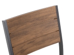 ΚΑΡΕΚΛΑ ΑΛΟΥΜΙΝΙΟΥ SAGA HM6063.02 ΣΚΟΥΡΟ ΓΚΡΙ ΜΕ POLYWOOD 46x52x86Υεκ.