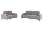 ΣΕΤ ΣΑΛΟΝΙ 2ΤΜΧ 3Θ+2Θ TERIN HM6069.02 ΓΚΡΙ ΥΦΑΣΜΑ-ΜΑΥΡΑ ΜΕΤΑΛΛΙΚΑ ΠΟΔΙΑ