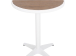 ΤΡΑΠΕΖΙ ΑΛΟΥΜΙΝΙΟΥ ΣΤΡΟΓΓΥΛΟ ALEXA HM6086.02 ΛΕΥΚΟ-POLYWOOD TOP ΦΥΣΙΚΟ Φ60x73Υεκ.