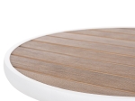 ΤΡΑΠΕΖΙ ΑΛΟΥΜΙΝΙΟΥ ΣΤΡΟΓΓΥΛΟ ALEXA HM6086.02 ΛΕΥΚΟ-POLYWOOD TOP ΦΥΣΙΚΟ Φ60x73Υεκ.