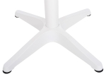 ΤΡΑΠΕΖΙ ΑΛΟΥΜΙΝΙΟΥ ΣΤΡΟΓΓΥΛΟ ALEXA HM6086.02 ΛΕΥΚΟ-POLYWOOD TOP ΦΥΣΙΚΟ Φ60x73Υεκ.