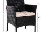 ΣΕΤ ΣΑΛΟΝΙ 4ΤΜΧ STASIA HM6089.01 ΣΥΝΘ.RATTAN ΜΑΥΡΟ-ΚΑΠΟΥΤΣΙΝΟ ΜΑΞΙΛΑΡΙΑ