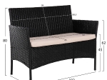 ΣΕΤ ΣΑΛΟΝΙ 4ΤΜΧ STASIA HM6089.01 ΣΥΝΘ.RATTAN ΜΑΥΡΟ-ΚΑΠΟΥΤΣΙΝΟ ΜΑΞΙΛΑΡΙΑ