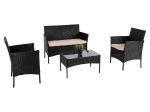 ΣΕΤ ΣΑΛΟΝΙ 4ΤΜΧ STASIA HM6089.01 ΣΥΝΘ.RATTAN ΜΑΥΡΟ-ΚΑΠΟΥΤΣΙΝΟ ΜΑΞΙΛΑΡΙΑ